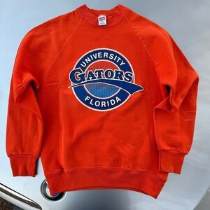 Vtg 80s University of Florida Gators crewneck sweatshirt in orange and blue